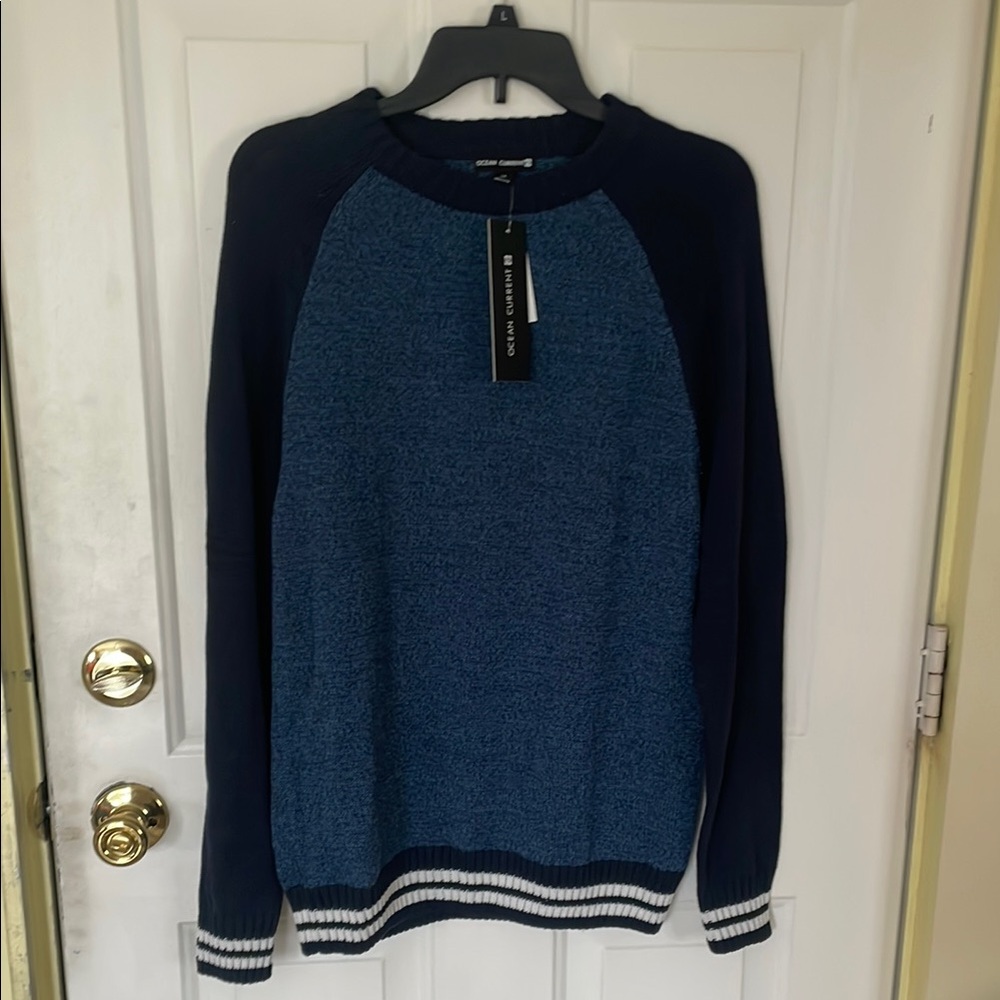 Ocean Current Blue Crewneck Sweater